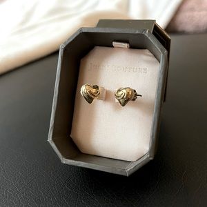 Juicy Couture heart stud earrings